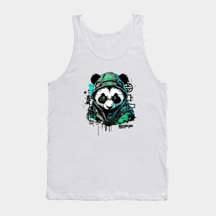 Graffiti Paint Cyberpunk Panda Creative Tank Top